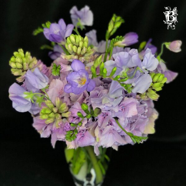 Hyacinth and Sweet Pea Floral Arrangement