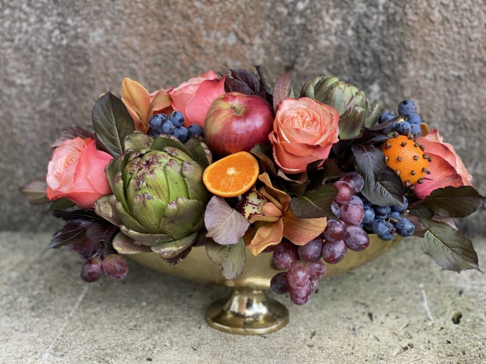 Thanksgiving Harvest Floral Centerpiece Arrangement