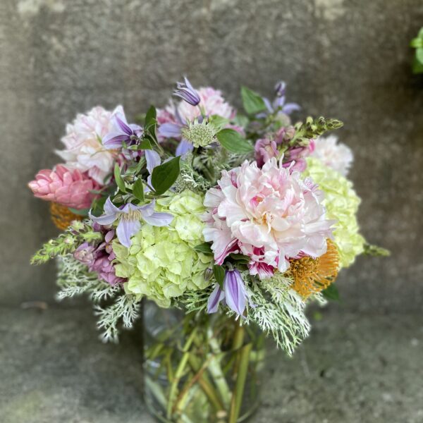 Lush Candy Stripe Floral Arrangement