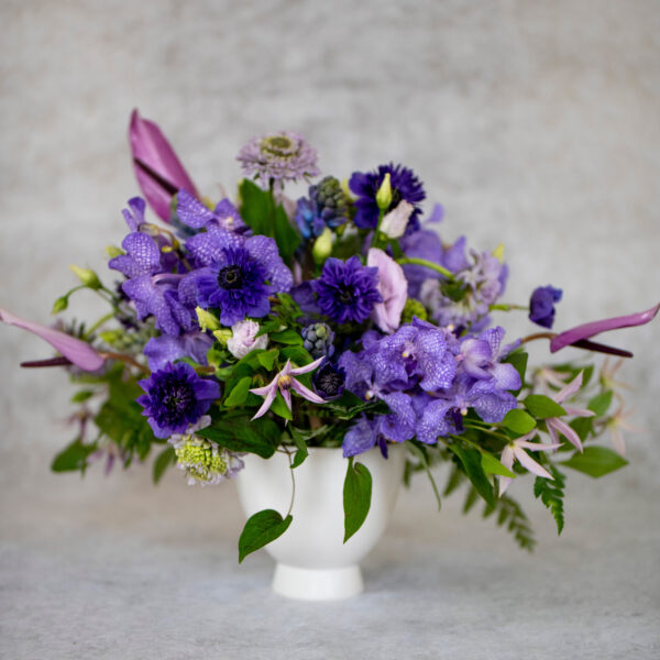 Very Peri Inspired Floral Arrangement