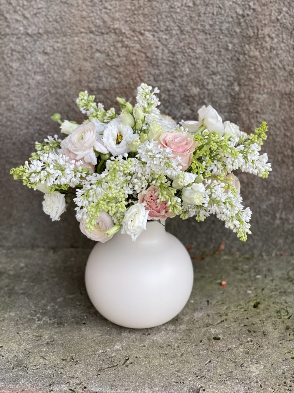 White & Blush Inspired Floral Arrangement