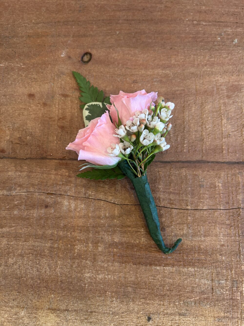 Medium Pink Boutonniere Prom by Bedford Village Flower Shoppe