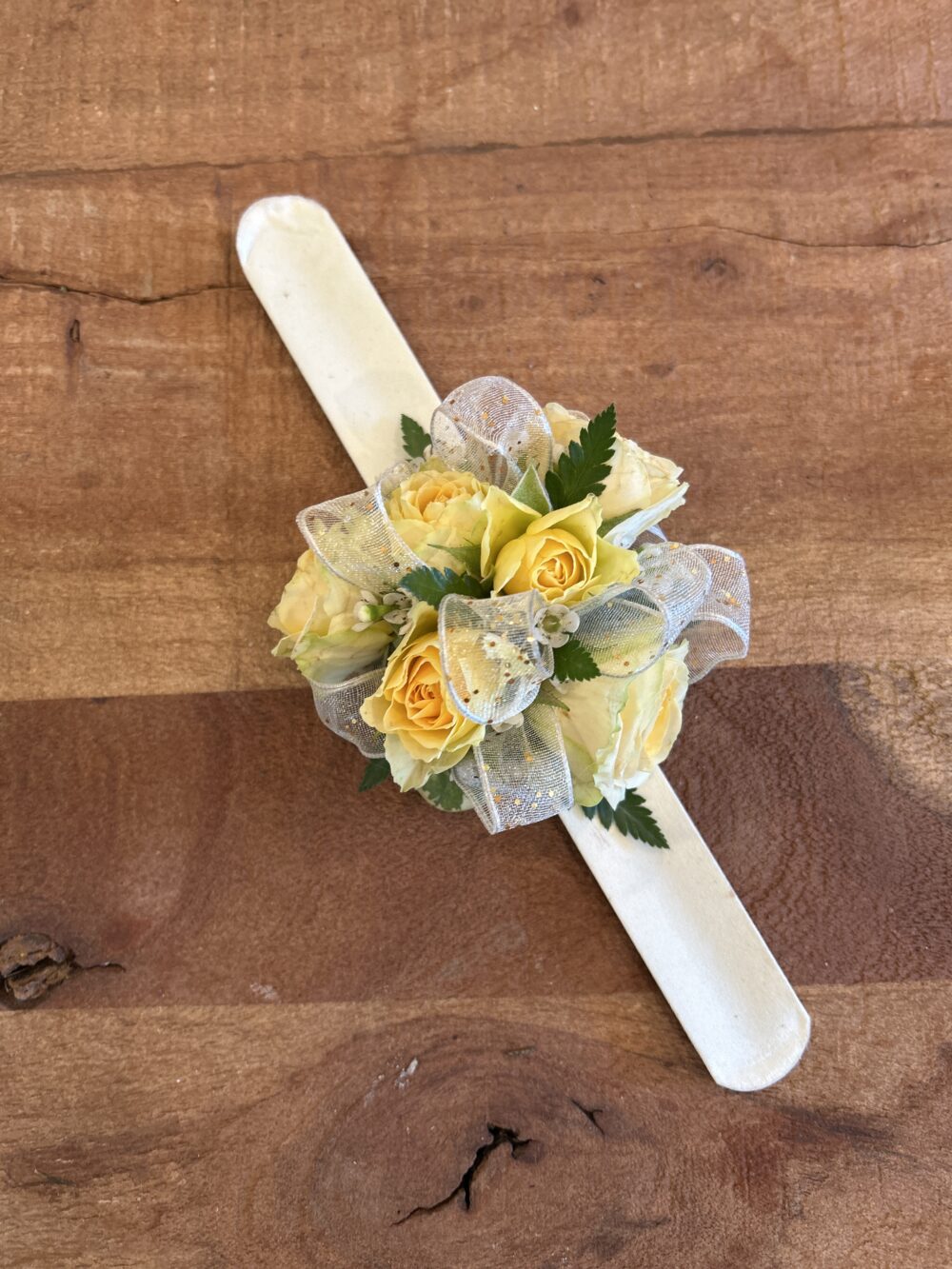 Buttercream Corsage Prom by Bedford Village Flower Shoppe